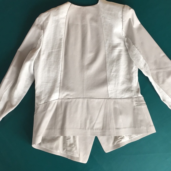 Lafayette 148 Leather & Linen Jacket - Picture 6 of 8